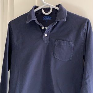 JCrew Boys long sleeve collared pocket tee